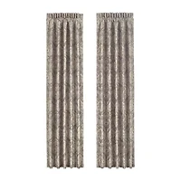 Queen Street Paulina Rod Pocket Light-Filtering Set of 2 Curtain Panel