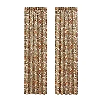 Five Queens Court August Rod Pocket Light-Filtering Set of 2 Curtain Panel