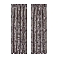 Five Queens Court Dominique Rod Pocket Energy Saving Light-Filtering Set of 2 Curtain Panel