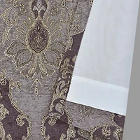 Five Queens Court Dominique Rod Pocket Energy Saving Light-Filtering Set of 2 Curtain Panel