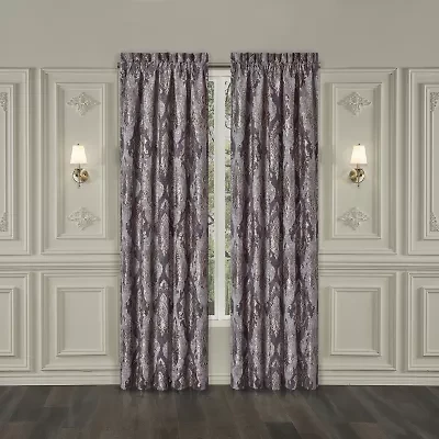 Five Queens Court Dominique Rod Pocket Energy Saving Light-Filtering Set of 2 Curtain Panel