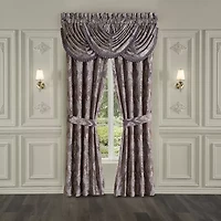 Five Queens Court Dominique Rod Pocket Energy Saving Light-Filtering Set of 2 Curtain Panel