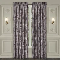 Five Queens Court Dominique Rod Pocket Energy Saving Light-Filtering Set of 2 Curtain Panel