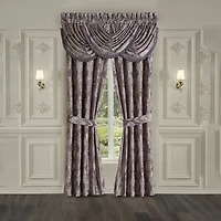 Five Queens Court Dominique Rod Pocket Energy Saving Light-Filtering Set of 2 Curtain Panel