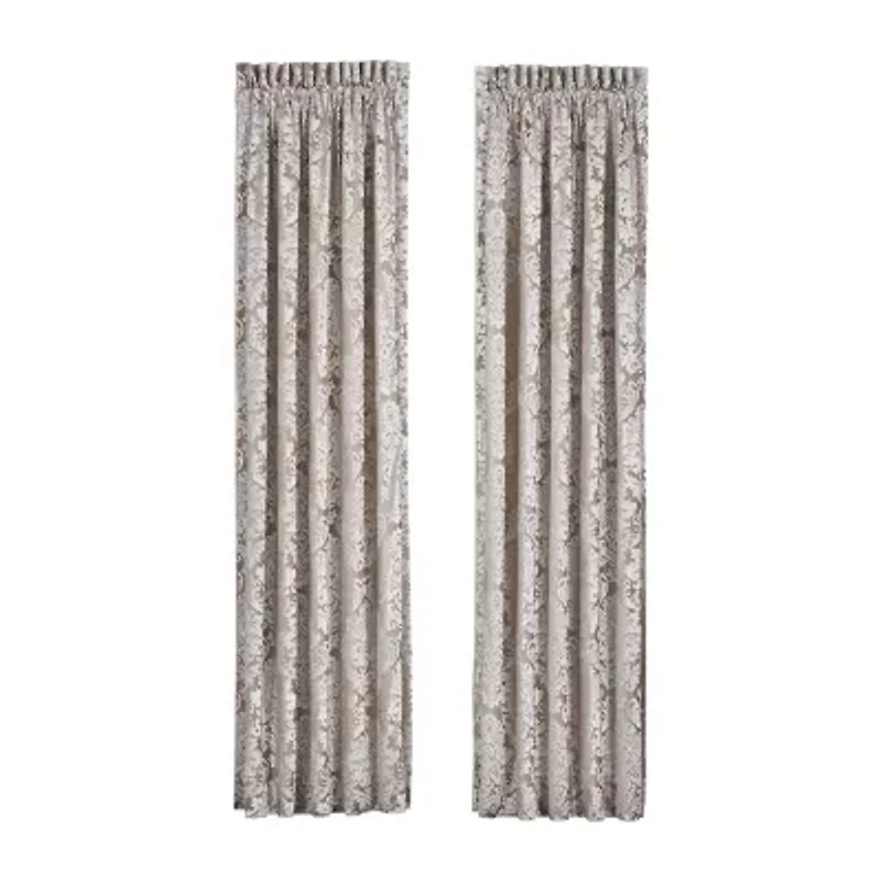 Queen Street Blair Rod Pocket Light-Filtering Set of 2 Curtain Panel