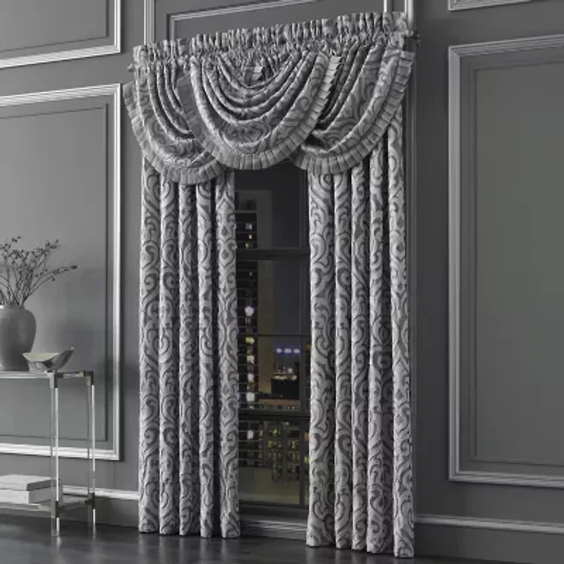 Queen Street Lafayette Rod Pocket Light-Filtering Set of 2 Curtain Panel