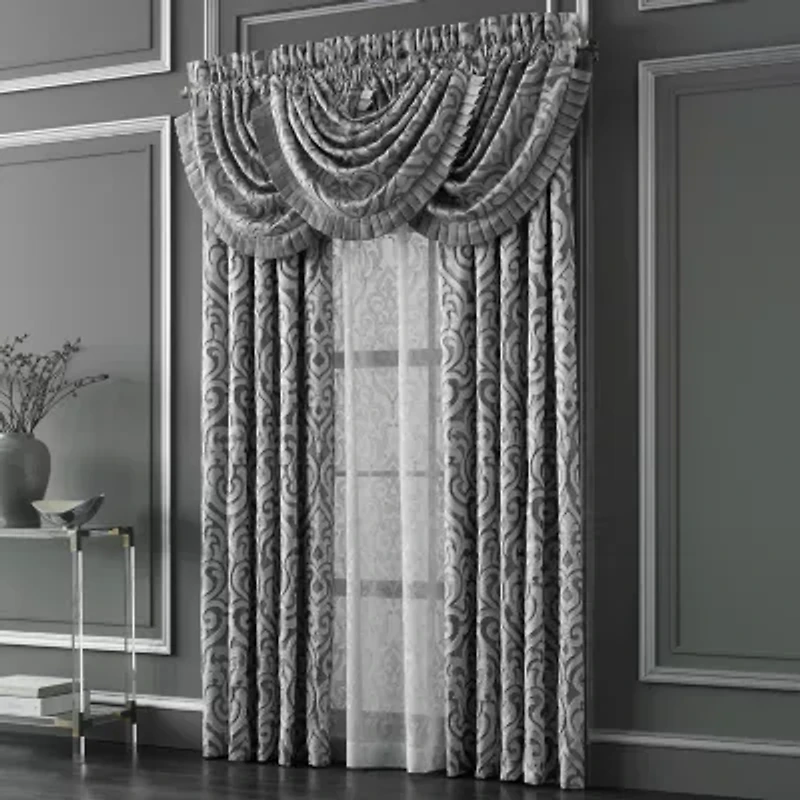 Queen Street Lafayette Rod Pocket Light-Filtering Set of 2 Curtain Panel