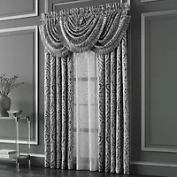 Queen Street Lafayette Rod Pocket Light-Filtering Set of 2 Curtain Panel