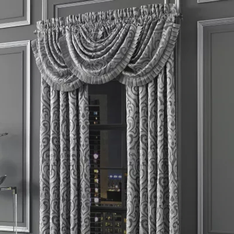 Queen Street Lafayette Rod Pocket Light-Filtering Set of 2 Curtain Panel