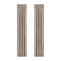 Five Queens Court Beaumont Rod Pocket Light-Filtering Set of 2 Curtain Panel