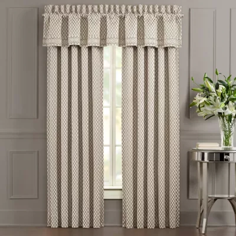 Five Queens Court Beaumont Rod Pocket Light-Filtering Set of 2 Curtain Panel