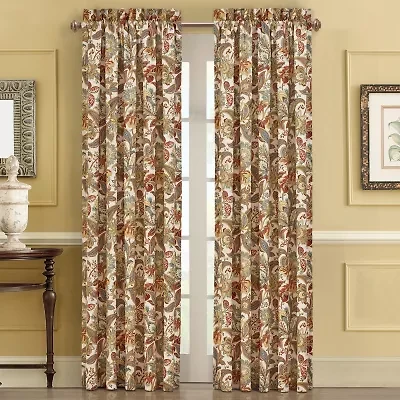 Five Queens Court August Rod Pocket Light-Filtering Set of 2 Curtain Panel