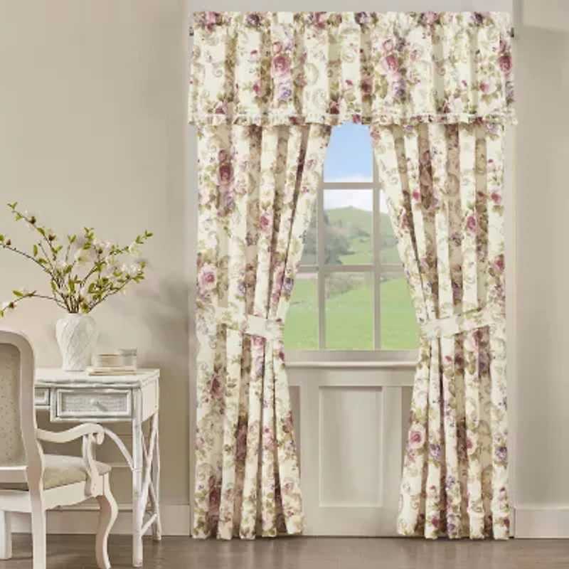 Royal Court Chambord Rod Pocket Light-Filtering Set of 2 Curtain Panel