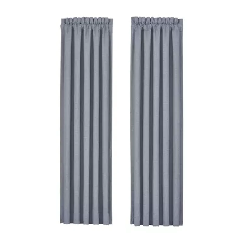 Queen Street Augusta Rod Pocket Light-Filtering Set of 2 Curtain Panel