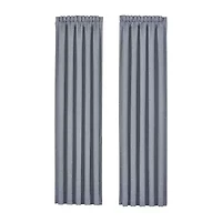 Queen Street Augusta Rod Pocket Light-Filtering Set of 2 Curtain Panel