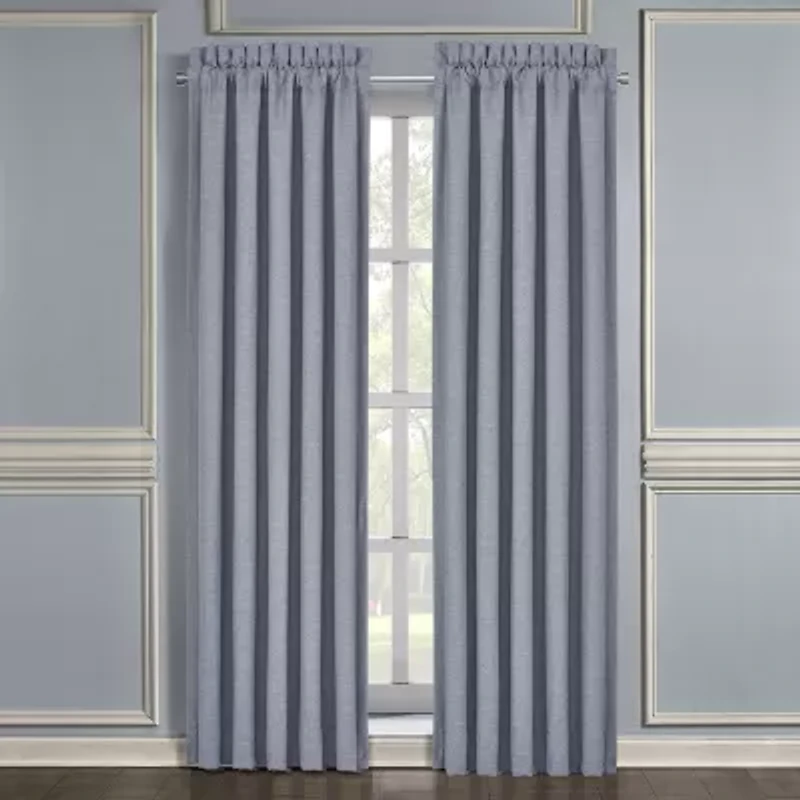 Queen Street Augusta Rod Pocket Light-Filtering Set of 2 Curtain Panel