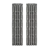 Five Queens Court Silverstone Rod Pocket Light-Filtering Set of 2 Curtain Panel