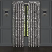 Five Queens Court Silverstone Rod Pocket Light-Filtering Set of 2 Curtain Panel