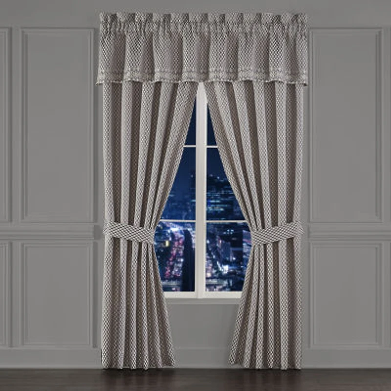 Five Queens Court Houston Rod Pocket Light-Filtering Set of 2 Curtain Panel