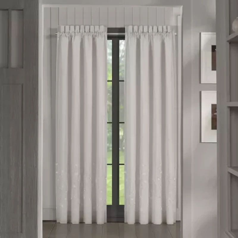 Queen Street Cherie Rod Pocket Light-Filtering Set of 2 Curtain Panel
