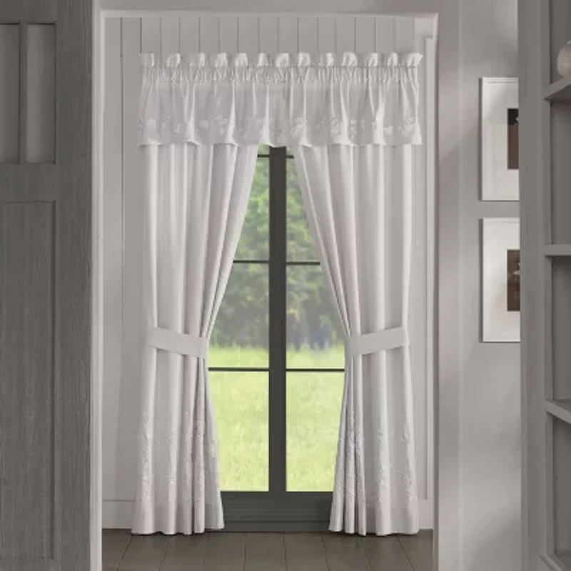Queen Street Cherie Rod Pocket Light-Filtering Set of 2 Curtain Panel