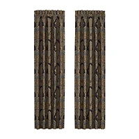 Five Queens Court Bristol Rod Pocket Light-Filtering Set of 2 Curtain Panel