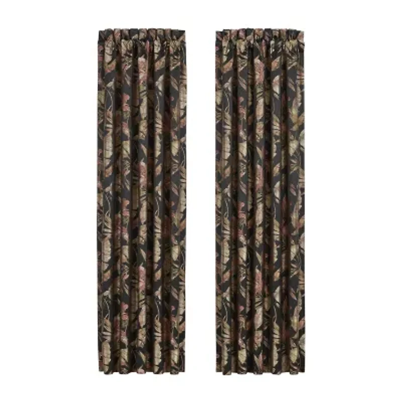 Queen Street Martina Rod Pocket Light-Filtering Set of 2 Curtain Panel