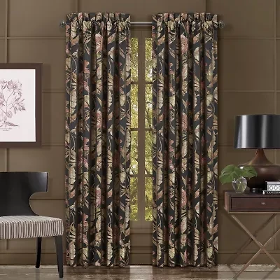 Queen Street Martina Rod Pocket Light-Filtering Set of 2 Curtain Panel