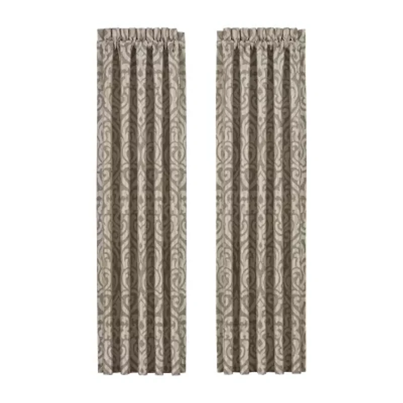 Queen Street Melanie Rod Pocket Light-Filtering Set of 2 Curtain Panel