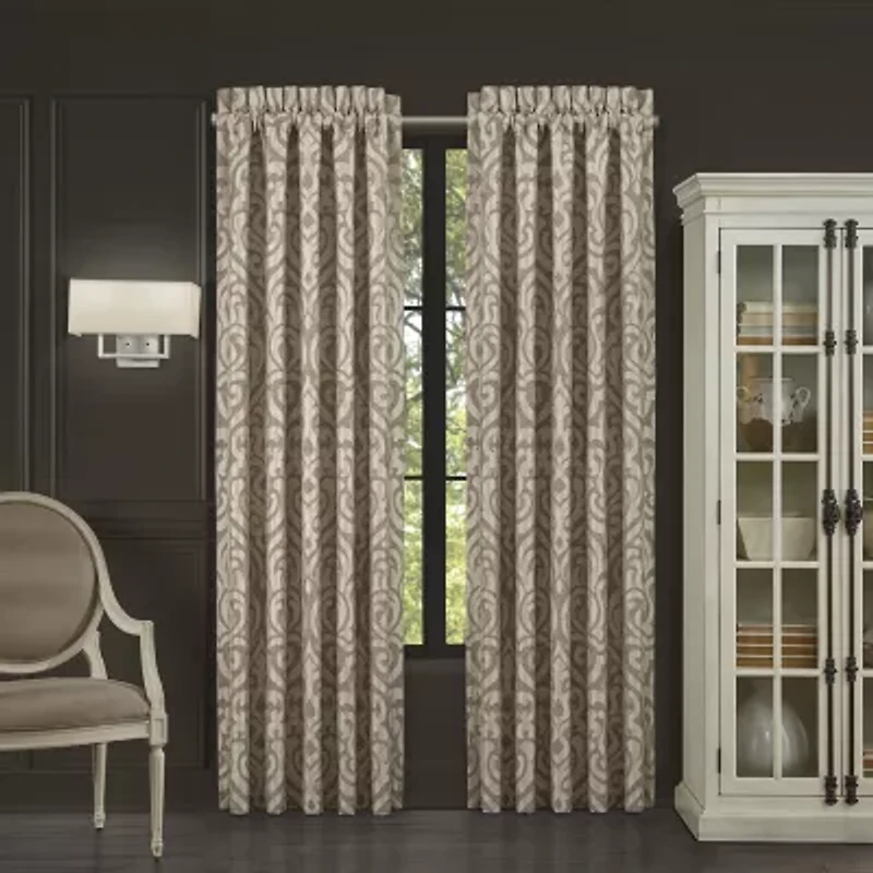 Queen Street Melanie Rod Pocket Light-Filtering Set of 2 Curtain Panel