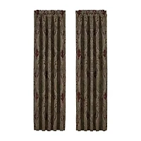 Queen Street Georgia Rod Pocket Light-Filtering Set of 2 Curtain Panel