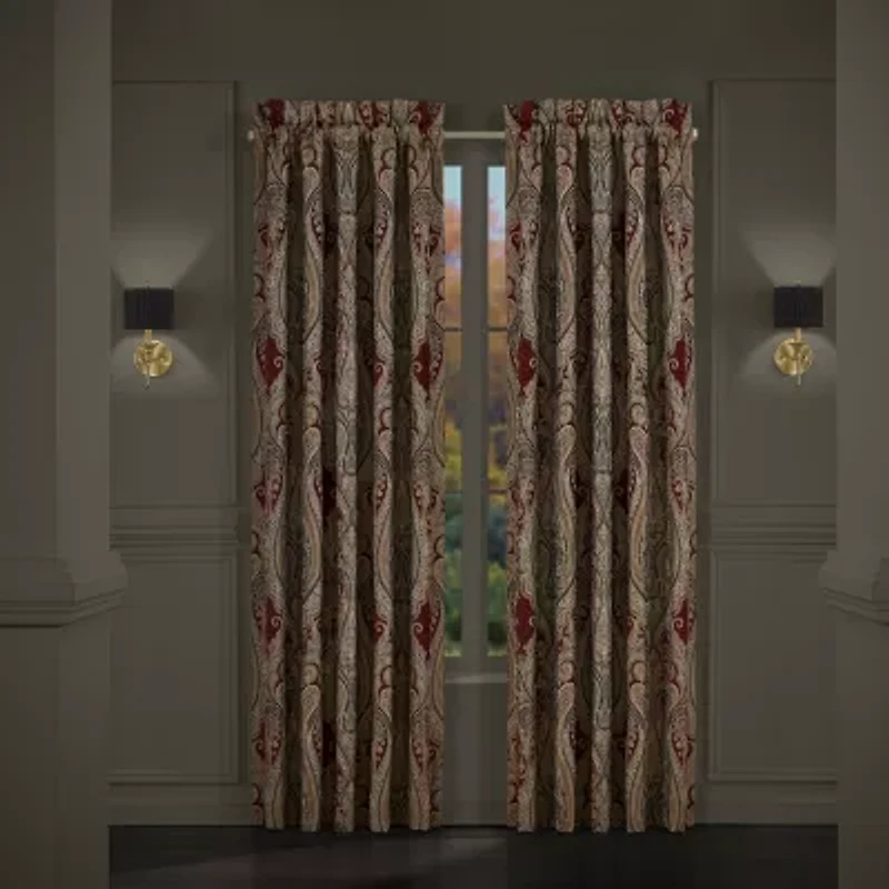 Queen Street Georgia Rod Pocket Light-Filtering Set of 2 Curtain Panel