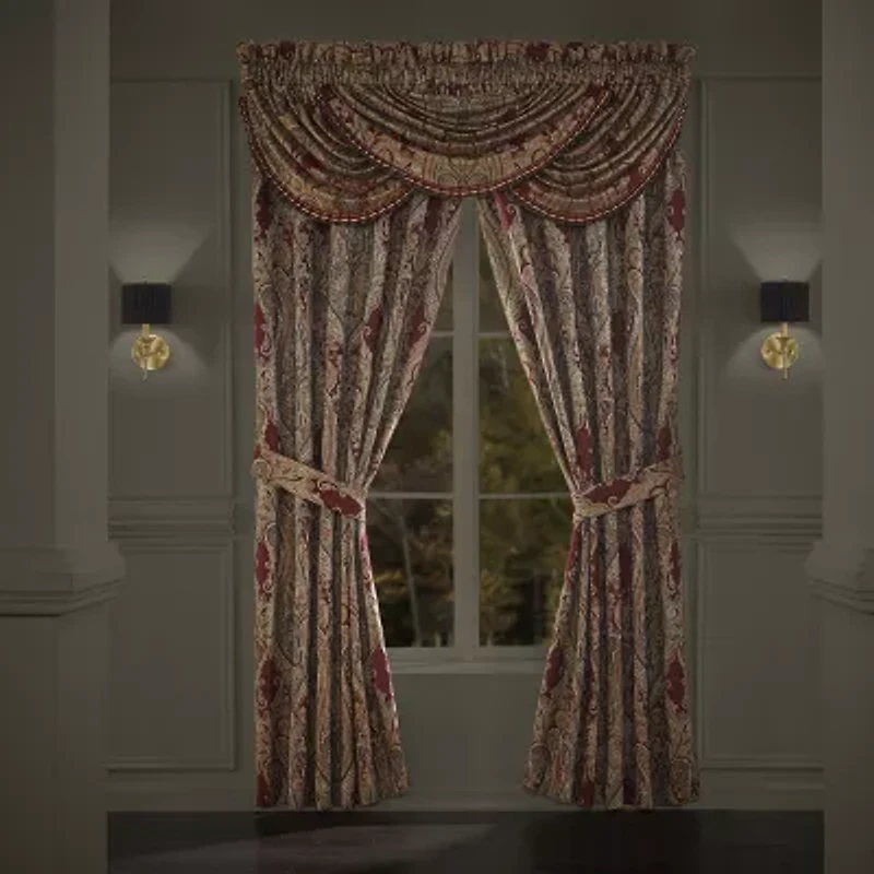 Queen Street Georgia Rod Pocket Light-Filtering Set of 2 Curtain Panel