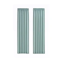 Royal Court Waters Edge Rod Pocket Light-Filtering Set of 2 Curtain Panel