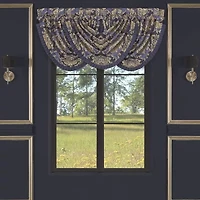Five Queens Court Woodstock Rod Pocket Waterfall Valance