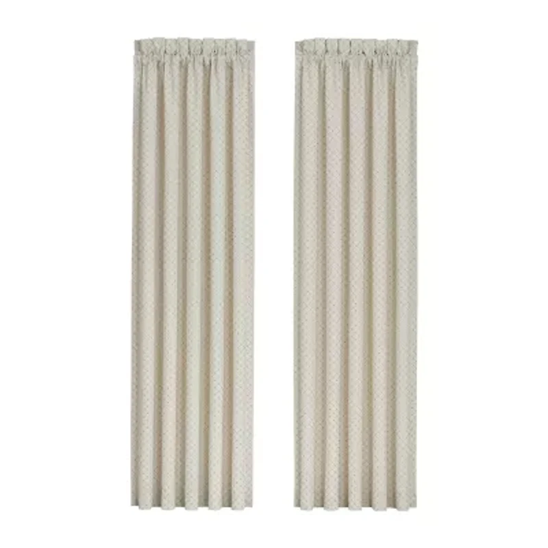 Queen Street Gabrielle Rod Pocket Energy Saving Light-Filtering Set of 2 Curtain Panel