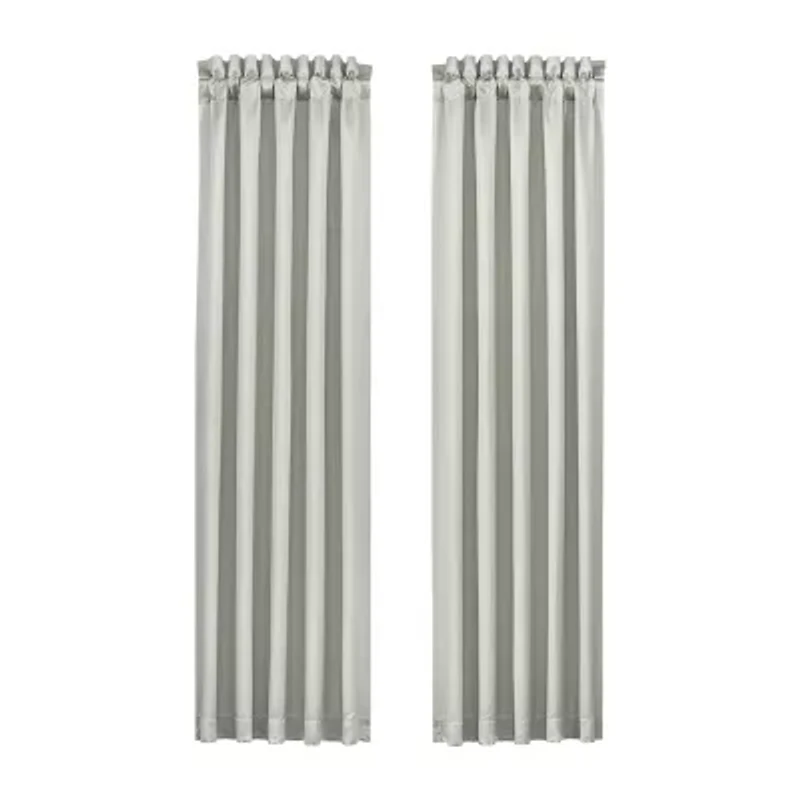 Five Queens Court Nouveau Rod Pocket Light-Filtering Set of 2 Curtain Panel