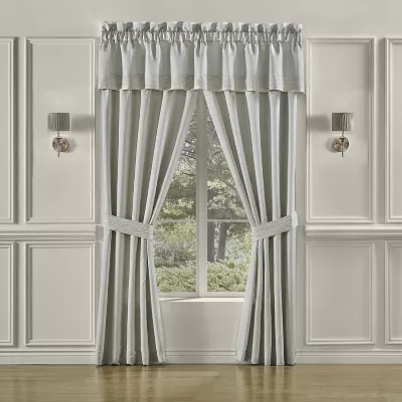 Five Queens Court Nouveau Rod Pocket Light-Filtering Set of 2 Curtain Panel