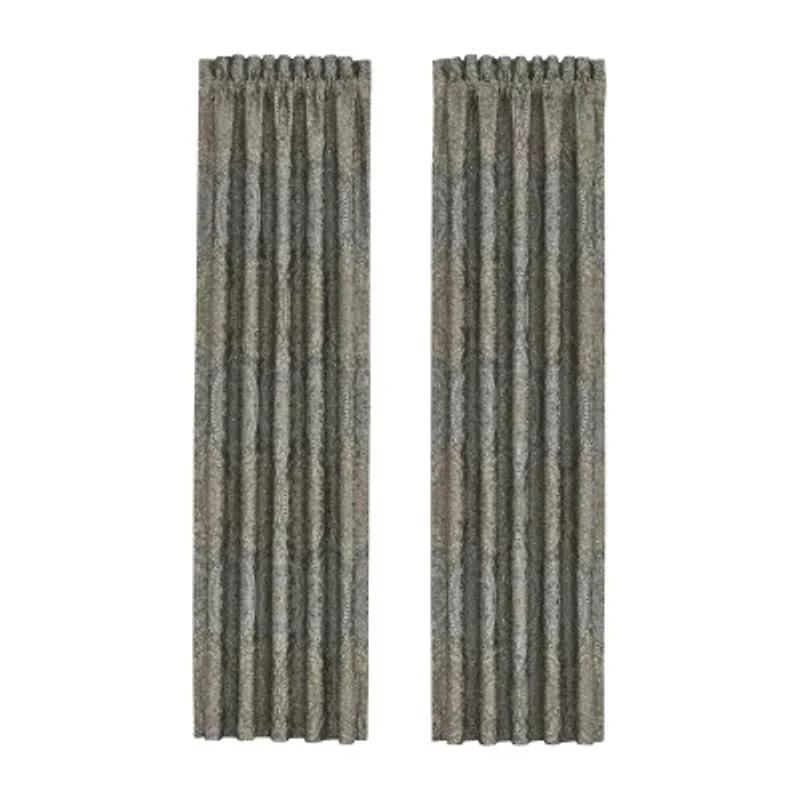 Queen Street Dayton Rod Pocket Light-Filtering Set of 2 Curtain Panel