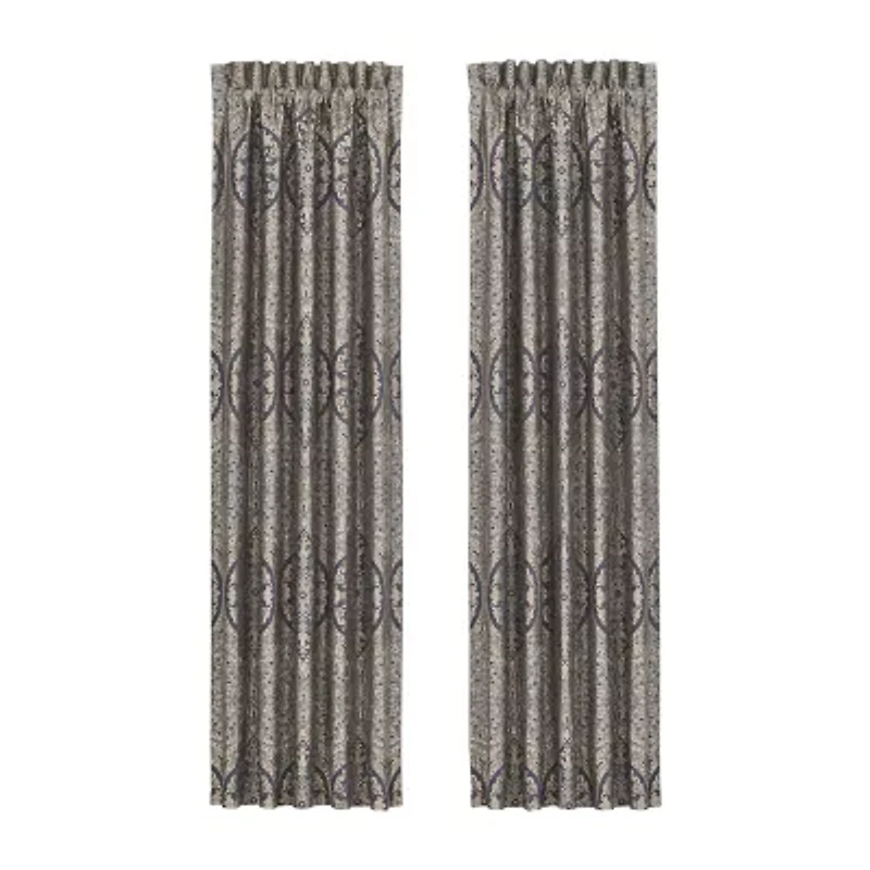 Queen Street Bayonne Rod Pocket Light-Filtering Set of 2 Curtain Panel