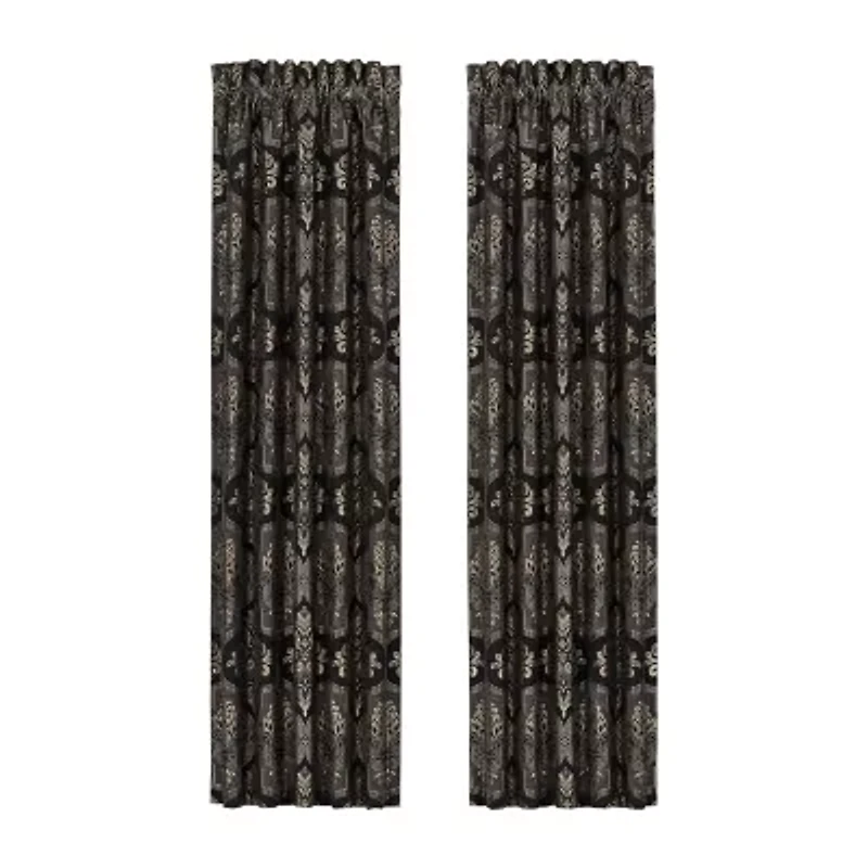 Queen Street Willow Rod Pocket Light-Filtering Set of 2 Curtain Panel