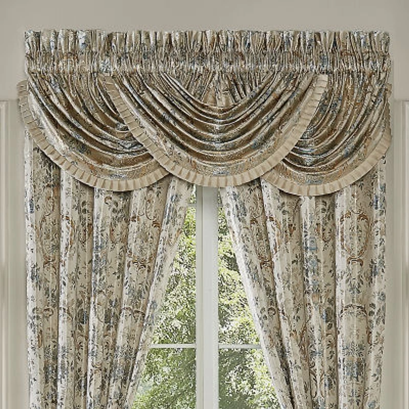 Queen Street Jillian Rod Pocket Waterfall Valance