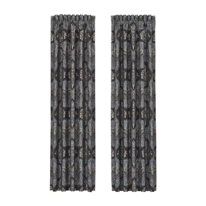 Queen Street Manila Rod Pocket Light-Filtering Set of 2 Curtain Panel