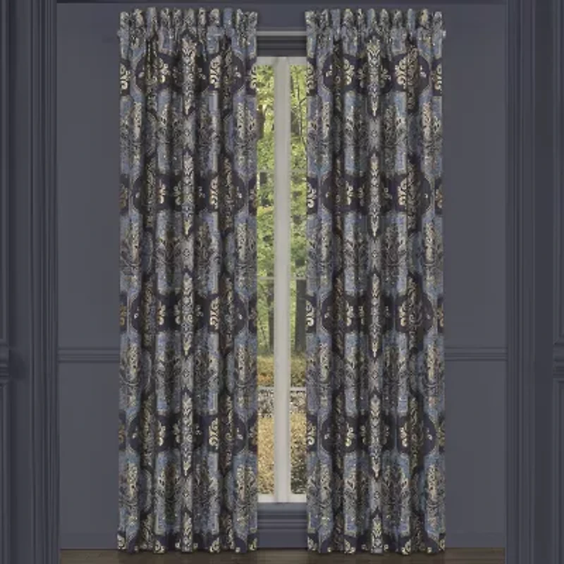 Queen Street Manila Rod Pocket Light-Filtering Set of 2 Curtain Panel