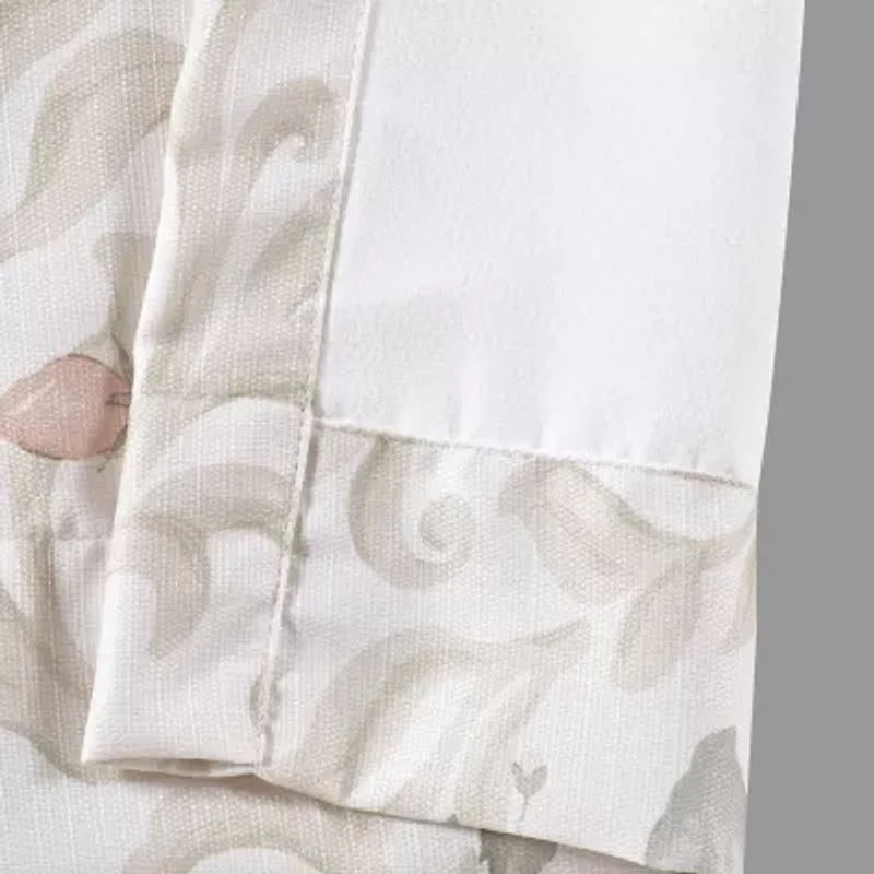Royal Court Chardonnay Rod Pocket Light-Filtering Set of 2 Curtain Panel