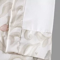 Royal Court Chardonnay Rod Pocket Light-Filtering Set of 2 Curtain Panel