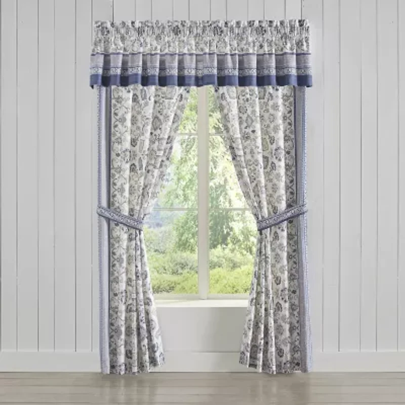 Royal Court Chelsea Rod Pocket Light-Filtering Set of 2 Curtain Panel