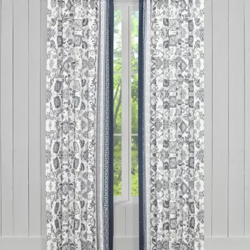 Royal Court Chelsea Rod Pocket Light-Filtering Set of 2 Curtain Panel