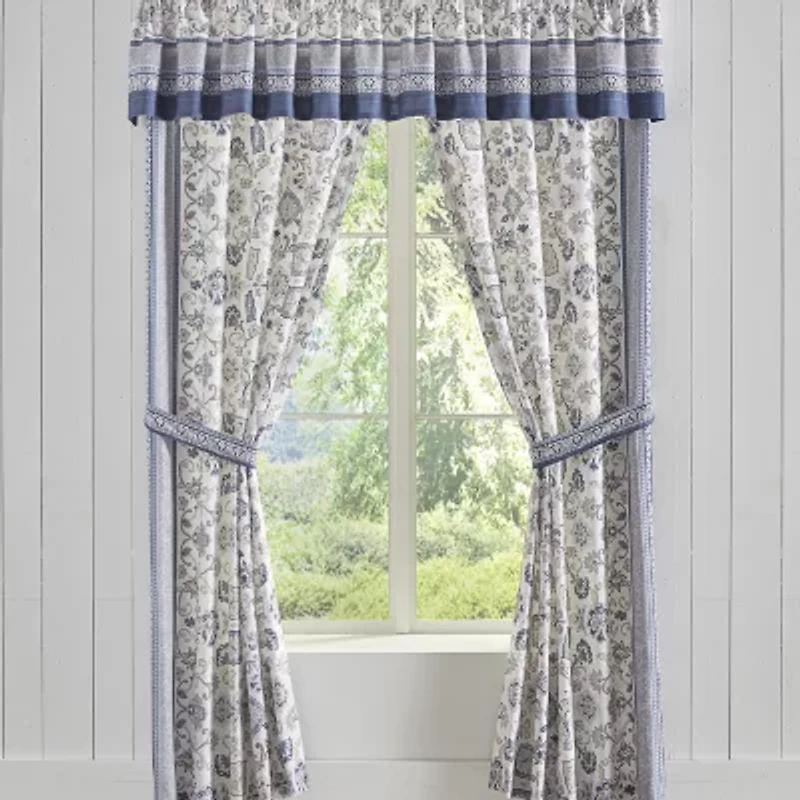Royal Court Chelsea Rod Pocket Light-Filtering Set of 2 Curtain Panel