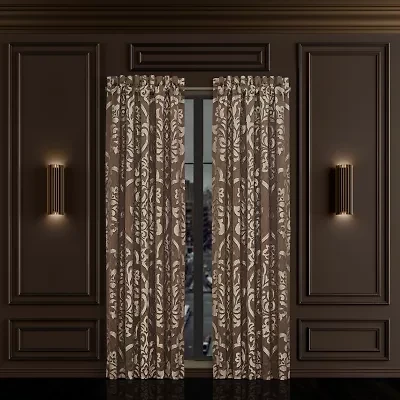 Queen Street Seymour Rod Pocket Light-Filtering Set of 2 Curtain Panel